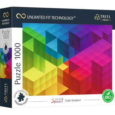 Trefl Prime UFT Color Splash-puzzels: Cubic Gradient 1000 stukjes, dik karton, biologisch, kleurverloop, regenboogpuzzel, entertainment voor volwassenen en kinderen vanaf 12 jaar Trefl Prime UFT Color Splash-puzzels: Cubic Gradient 1000 stukjes, dik karton, biologisch, kleurverloop, regenboogpuzzel, entertainment voor volwassenen en kinderen vanaf 12 jaar