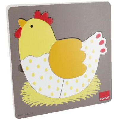 Jumbo Goula 53027 puzzel met 3 niveaus kip Jumbo Goula 53027 puzzel met 3 niveaus kip