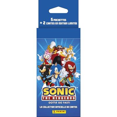 Panini Sonic The Hedgehog Classic Trading Cards blister 5 hoezen + 2 kaarten gelimiteerde editie, 005010KBF5 Panini Sonic The Hedgehog Classic Trading Cards blister 5 hoezen + 2 kaarten gelimiteerde editie, 005010KBF5