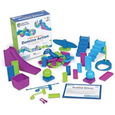 Learning Resources STEM Explorers Domino Action speelset, 59-delig Learning Resources STEM Explorers Domino Action speelset, 59-delig