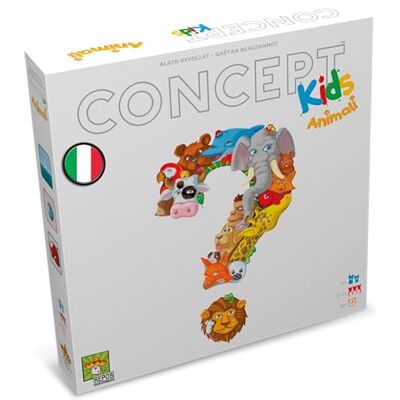 Asmodee Concept Kids bordspel dieren voor het hele gezin, 8642, Italiaanse versie Asmodee Concept Kids bordspel dieren voor het hele gezin, 8642, Italiaanse versie