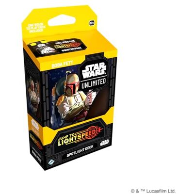 Asmodee Fantasy Flight Games Star Wars: Unlimited TCG Jump to Lightspeed Spotlight Deck Boba Fett Deck met 50 kaarten met exclusieve kaarten! Leeftijd 12+, 2+ spelers, 20 minuten, Engels Asmodee Fantasy Flight Games Star Wars: Unlimited TCG Jump to Lightspeed Spotlight Deck Boba Fett Deck met 50 kaarten met exclusieve kaarten! Leeftijd 12+, 2+ spelers, 20 minuten, Engels