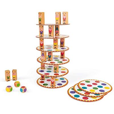 Janod Acrobat' Behendigheidsspel en strategie gezelschapsspellen voor kinderen concentratie en fijne motoriek 2 spelers en meer vanaf 5 jaar, J02757 Janod Acrobat' Behendigheidsspel en strategie gezelschapsspellen voor kinderen concentratie en fijne motoriek 2 spelers en meer vanaf 5 jaar, J02757