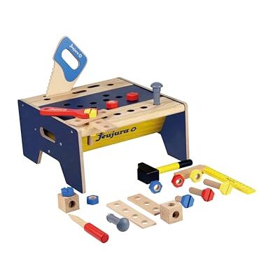 Jeujura Etabli en Bois avec 5 Outils et Accessoires de Bricolage Jeu Enfant dès 3 Ans avec Marteau, Scie, Tournevis, Clé et Visserie Développement Motricité Fabriqué en France 8597 Jeujura Etabli en Bois avec 5 Outils et Accessoires de Bricolage Jeu Enfant dès 3 Ans avec Marteau, Scie, Tournevis, Clé et Visserie Développement Motricité Fabriqué en France 8597