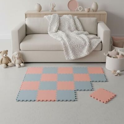 LittleTom 18-delige vloermat voor baby's vanaf de eerste maand – 30 x 30 cm – tegels van EVA-schuim – zacht speeloppervlak voor de training – vierkante antislip puzzel – bekleding voor de kinderkamer LittleTom 18-delige vloermat voor baby's vanaf de eerste maand – 30 x 30 cm – tegels van EVA-schuim – zacht speeloppervlak voor de training – vierkante antislip puzzel – bekleding voor de kinderkamer