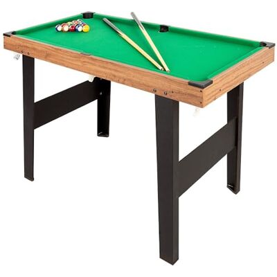 COLORBABY 85434 Amerikaanse biljarttafel voor kinderen en volwassenen, 121 x 61 x 70 cm, van robuust hout, inclusief 2 staarten, 16 ballen, 1 krijt, 1 borstel en 1 driehoek, 2-4 spelers, 6 jaar en ouder COLORBABY 85434 Amerikaanse biljarttafel voor kinderen en volwassenen, 121 x 61 x 70 cm, van robuust hout, inclusief 2 staarten, 16 ballen, 1 krijt, 1 borstel en 1 driehoek, 2-4 spelers, 6 jaar en ouder