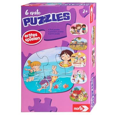 noris 6 eerste puzzels – activiteiten, grappige puzzel voor kinderen vanaf 2 jaar, extra grote stukken, dagelijkse scènes zoals lezen, bakken en fietsen, puzzelset noris 6 eerste puzzels – activiteiten, grappige puzzel voor kinderen vanaf 2 jaar, extra grote stukken, dagelijkse scènes zoals lezen, bakken en fietsen, puzzelset