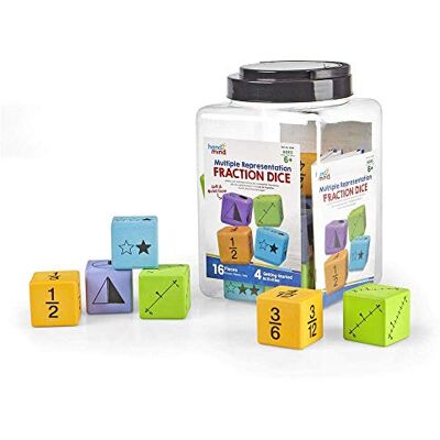 Learning Resources Dobbelstenen met verschillende afbeeldingen van de fracties van Learning Resources Dobbelstenen met verschillende afbeeldingen van de fracties van