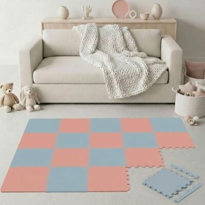 LittleTom Puzzelmat voor kinderen, 18 stuks, TÜV-gecertificeerd, 30 x 30 cm, tegels van EVA-schuim met randen, speeloppervlak om te kruipen, puzzelvierkant, antislip, bekleding voor kinderkamer LittleTom Puzzelmat voor kinderen, 18 stuks, TÜV-gecertificeerd, 30 x 30 cm, tegels van EVA-schuim met randen, speeloppervlak om te kruipen, puzzelvierkant, antislip, bekleding voor kinderkamer