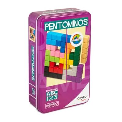 Cayro Pentominos Metal Box Figuren gevormd door identieke vierkanten Creëer unieke structuren Cayro Pentominos Metal Box Figuren gevormd door identieke vierkanten Creëer unieke structuren