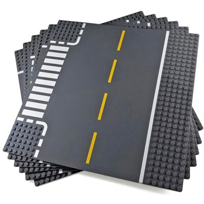 Apostrophe Games Klassieke Bouwsteenbasisplaten Compatibel met alle Grote Merken (6-Pack Wegen/Straaten) Bouw gepersonaliseerde steden met wegplaten die perfect zijn voor voertuigen, gebouwen en fantasie Apostrophe Games Klassieke Bouwsteenbasisplaten Compatibel met alle Grote Merken (6-Pack Wegen/Straaten) Bouw gepersonaliseerde steden met wegplaten die perfect zijn voor voertuigen, gebouwen en fantasie