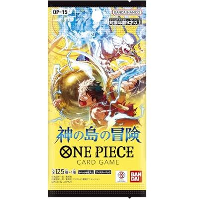 BANDAI One Piece verzamelkaarten, boosterbox, Japans, vanaf 15 jaar, avontuur op het eiland der goden, OP-15 BANDAI One Piece verzamelkaarten, boosterbox, Japans, vanaf 15 jaar, avontuur op het eiland der goden, OP-15
