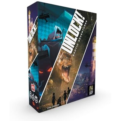 Space Cowboys Asmodee Unlock 04 Exotic Adventures coöperatief gezelschapsspel Franse versie 1-6 spelers vanaf 10 jaar 60-120 minuten Space Cowboys Asmodee Unlock 04 Exotic Adventures coöperatief gezelschapsspel Franse versie 1-6 spelers vanaf 10 jaar 60-120 minuten
