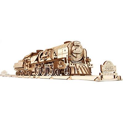 UGEARS 3D Express Puzzel Stoomlocomotief Houten puzzel Denkspel Educatief speelgoed Milieuvriendelijk houten modelleerpakket Voor volwassenen en kinderen UGEARS 3D Express Puzzel Stoomlocomotief Houten puzzel Denkspel Educatief speelgoed Milieuvriendelijk houten modelleerpakket Voor volwassenen en kinderen