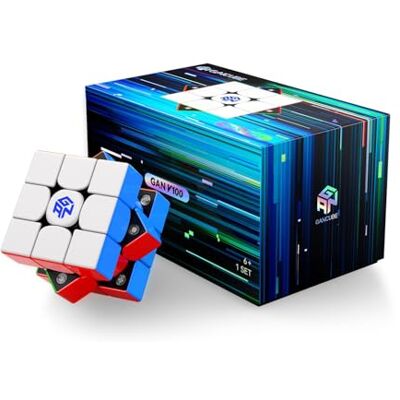 GAN V100 Leap magnetische snelheidskubus, 3 x 3, voor kinderen en volwassenen, matte versie, 356 M, verbeterde versie GAN V100 Leap magnetische snelheidskubus, 3 x 3, voor kinderen en volwassenen, matte versie, 356 M, verbeterde versie