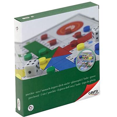 Cayro Ludo en Gans Vanaf 5 jaar Magnetisch model Dubbel bordspel voor kinderen en volwassenen Met laden voor het opbergen van chips 2 tot 4 spelers Cayro Ludo en Gans Vanaf 5 jaar Magnetisch model Dubbel bordspel voor kinderen en volwassenen Met laden voor het opbergen van chips 2 tot 4 spelers
