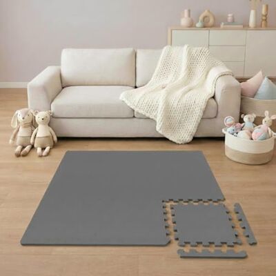 LittleTom Puzzelmat voor kinderen, 9-delig, TÜV-getest, 30 x 30 cm, EVA-schuimtegels met randen, speeloppervlak voor het ontwaken, vierkant, antislip, bekleding voor de kinderkamer LittleTom Puzzelmat voor kinderen, 9-delig, TÜV-getest, 30 x 30 cm, EVA-schuimtegels met randen, speeloppervlak voor het ontwaken, vierkant, antislip, bekleding voor de kinderkamer
