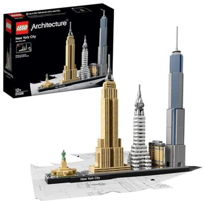Lego 21028 New York Architectuur, Bouwpakket, Miniatuur Model, Decoratie, Empire State Building, Vrijheidsbeeld, voor Volwassenen Lego 21028 New York Architectuur, Bouwpakket, Miniatuur Model, Decoratie, Empire State Building, Vrijheidsbeeld, voor Volwassenen