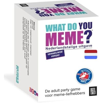 Megableu Wat doe je me? Hilarisch kaartspel voor volwassenen NL Versie Partyspel 18+ Maak de Grappigste Memes Voor Avonden met Vrienden 3+ Spelers 30 tot 90 minuten Megableu Wat doe je me? Hilarisch kaartspel voor volwassenen NL Versie Partyspel 18+ Maak de Grappigste Memes Voor Avonden met Vrienden 3+ Spelers 30 tot 90 minuten