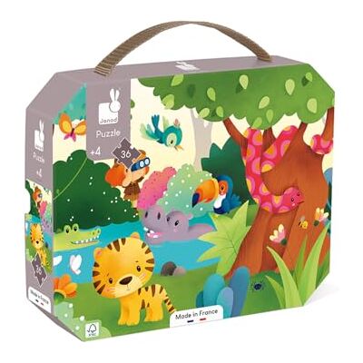 Janod Wilde dieren puzzel, J02543, meerkleurig Janod Wilde dieren puzzel, J02543, meerkleurig