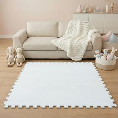 LittleTom Speeltapijt Puzzel voor baby's, 18 stuks, 30 x 30 cm, kruipdeken 180 x 90 cm voor kinderen, beschermende vloermat voor kinderkamer LittleTom Speeltapijt Puzzel voor baby's, 18 stuks, 30 x 30 cm, kruipdeken 180 x 90 cm voor kinderen, beschermende vloermat voor kinderkamer