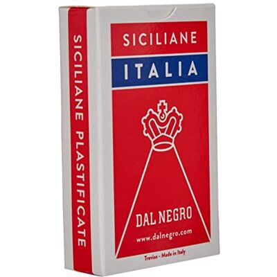 Dal Negro Dal Sicilliaans kaartspel Italië, bestaande uit 40 kartonnen kaarten, ideaal om met bezem en troef te spelen. Dal Negro Dal Sicilliaans kaartspel Italië, bestaande uit 40 kartonnen kaarten, ideaal om met bezem en troef te spelen.