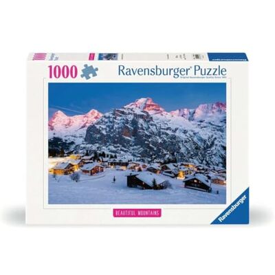 Ravensburger Puzzel 12000254 Mooie bergen, Berner Oberland, Mürren 1000-delige puzzel voor volwassenen en kinderen vanaf 14 jaar, puzzel met landschap, bergen en natuur Ravensburger Puzzel 12000254 Mooie bergen, Berner Oberland, Mürren 1000-delige puzzel voor volwassenen en kinderen vanaf 14 jaar, puzzel met landschap, bergen en natuur