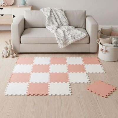LittleTom 18-delige vloermat voor baby's vanaf de eerste maand – 30 x 30 cm – tegels van EVA-schuim – zacht speeloppervlak voor de training – vierkante antislip puzzel – bekleding voor de kinderkamer LittleTom 18-delige vloermat voor baby's vanaf de eerste maand – 30 x 30 cm – tegels van EVA-schuim – zacht speeloppervlak voor de training – vierkante antislip puzzel – bekleding voor de kinderkamer
