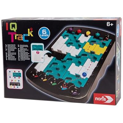 noris 606134747 IQ Track spel (logicaspel vanaf 6 jaar) geraffineerde kogelbaan uitdaging voor 1 persoon met 6 moeilijkheidsgraden met oplossingen, denkspel voor kinderen en noris 606134747 IQ Track spel (logicaspel vanaf 6 jaar) geraffineerde kogelbaan uitdaging voor 1 persoon met 6 moeilijkheidsgraden met oplossingen, denkspel voor kinderen en
