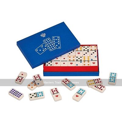 Dal Negro Domino Double Nine, klassiek spel met kleurrijke kaarten, geschikt voor volwassenen en kinderen. Dal Negro Domino Double Nine, klassiek spel met kleurrijke kaarten, geschikt voor volwassenen en kinderen.