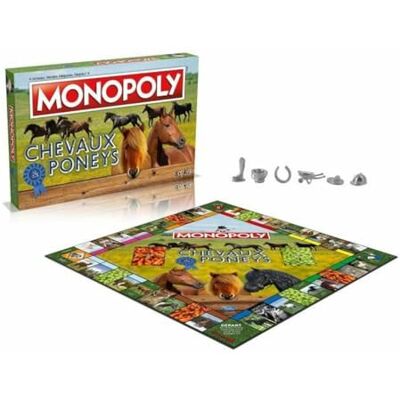 Winning Moves Monopoly paarden en pony's gezelschapsspel bordspel Franse versie Winning Moves Monopoly paarden en pony's gezelschapsspel bordspel Franse versie