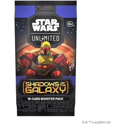 Asmodee FFG – Star Wars: Unlimited Shadows of The Galaxy – booster met 16 kaarten – verzamelkaartspel – gezelschapsspel – voor volwassenen en kinderen vanaf 12 jaar, 2 spelers – Engelse versie Asmodee FFG – Star Wars: Unlimited Shadows of The Galaxy – booster met 16 kaarten – verzamelkaartspel – gezelschapsspel – voor volwassenen en kinderen vanaf 12 jaar, 2 spelers – Engelse versie