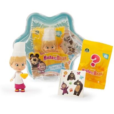 Giochi Preziosi Masha en Michka Sneeuwvlok pakket 2 figuren (waarvan 1 verrassing) Asst in display MHA29, meerkleurig Giochi Preziosi Masha en Michka Sneeuwvlok pakket 2 figuren (waarvan 1 verrassing) Asst in display MHA29, meerkleurig