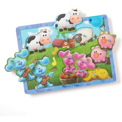 Melissa & Doug Blues Clues & You Wooden Musical Farm Sound Puzzel 6 stuks Melissa & Doug Blues Clues & You Wooden Musical Farm Sound Puzzel 6 stuks