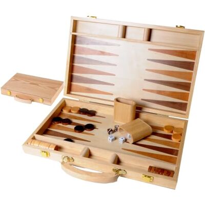 Engelhart 250536 Backgammon spel van hout gemarkeerd 15 inch Hout 38 x 48 cm Opvouwbaar Traditioneel Strategiespel 2 spelers Vanaf 6 jaar Cadeau-idee Engelhart 250536 Backgammon spel van hout gemarkeerd 15 inch Hout 38 x 48 cm Opvouwbaar Traditioneel Strategiespel 2 spelers Vanaf 6 jaar Cadeau-idee