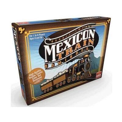 Goliath Mexicaanse trein Dominoes Allemaal aan boord voor deze leuke spoorrace speel met familie en vrienden voor 1 tot 8 spelers Goliath Mexicaanse trein Dominoes Allemaal aan boord voor deze leuke spoorrace speel met familie en vrienden voor 1 tot 8 spelers