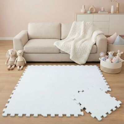 LittleTom 9-delige vloermat voor baby's vanaf de eerste maand – 30 x 30 cm – tegels van EVA-schuim – zacht speeloppervlak voor de ontwaking – vierkanten antislip puzzel – bekleding voor de kinderkamer LittleTom 9-delige vloermat voor baby's vanaf de eerste maand – 30 x 30 cm – tegels van EVA-schuim – zacht speeloppervlak voor de ontwaking – vierkanten antislip puzzel – bekleding voor de kinderkamer