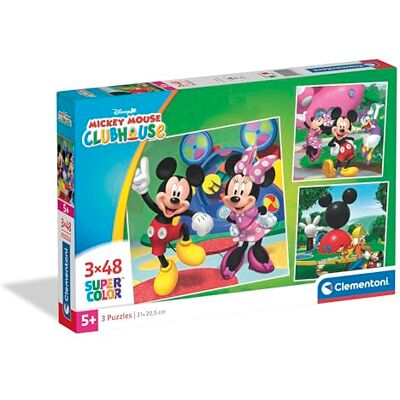 Clementoni PZL 3 x 48 MICKEY MUIS CLUB HUIS 2026-25005 Clementoni PZL 3 x 48 MICKEY MUIS CLUB HUIS 2026-25005