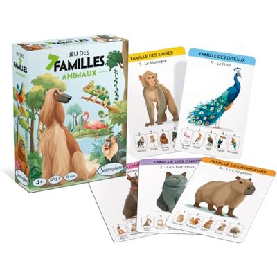 Sentosphère Spel van 7 dierenfamilies – spel met 42 kaarten – vind de verschillende soorten – educatieve speelkaarten over dieren – gemaakt in Frankrijk – zacht en aangenaam – 1381 Sentosphère Spel van 7 dierenfamilies – spel met 42 kaarten – vind de verschillende soorten – educatieve speelkaarten over dieren – gemaakt in Frankrijk – zacht en aangenaam – 1381