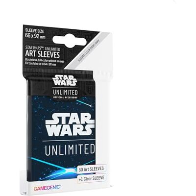 Asmodee Gamegenic Star Wars Unlimited GGS15031ML verzamelkaarthoezen, 60 stuks, blauw Asmodee Gamegenic Star Wars Unlimited GGS15031ML verzamelkaarthoezen, 60 stuks, blauw