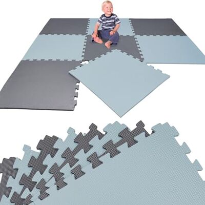 LittleTom 8-delige vloermat voor kinderen, 50 x 50 cm, tegels van EVA-schuim, zacht speeloppervlak voor peuters en jongeren, vierkant, antislip, bekleding voor de kinderkamer LittleTom 8-delige vloermat voor kinderen, 50 x 50 cm, tegels van EVA-schuim, zacht speeloppervlak voor peuters en jongeren, vierkant, antislip, bekleding voor de kinderkamer