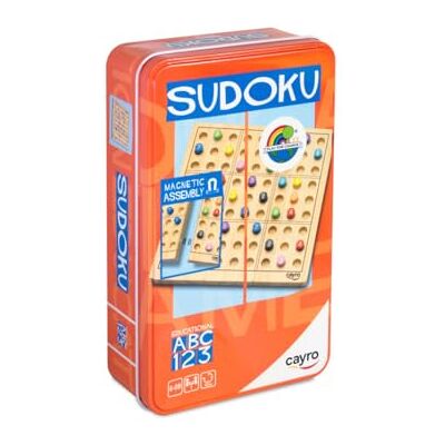 Cayro Sudoku Metal Box Logica-spel, voltooi de raster 9 x 9 met cijfers van 1 tot 9 voor 1 speler Cayro Sudoku Metal Box Logica-spel, voltooi de raster 9 x 9 met cijfers van 1 tot 9 voor 1 speler