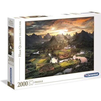 Clementoni Puzzle de 2000 pièces Paysage de Chine Jeu pour Enfant Décoration Murale Dimensions 97.5 x 66.8 cm Fabriqué en Italie Collection Clementoni Puzzle de 2000 pièces Paysage de Chine Jeu pour Enfant Décoration Murale Dimensions 97.5 x 66.8 cm Fabriqué en Italie Collection
