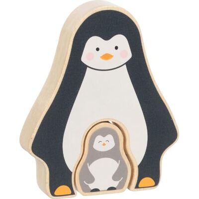 Goki 57333 Set van 2 houten puzzels pinguïn educatief speelgoed bevordert creativiteit, behendigheid, concentratie en fantasie vanaf 1 jaar grijs Goki 57333 Set van 2 houten puzzels pinguïn educatief speelgoed bevordert creativiteit, behendigheid, concentratie en fantasie vanaf 1 jaar grijs