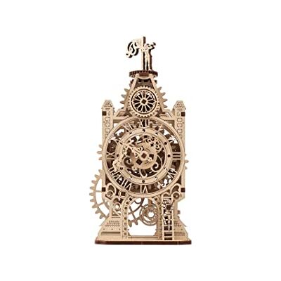 UGEARS Old Clock Tower 3D-houten puzzel, mechanisch model van hout om te bouwen, doe-het-zelf puzzelhorloge met draaimechanisme, bouwset voor volwassenen en kinderen UGEARS Old Clock Tower 3D-houten puzzel, mechanisch model van hout om te bouwen, doe-het-zelf puzzelhorloge met draaimechanisme, bouwset voor volwassenen en kinderen