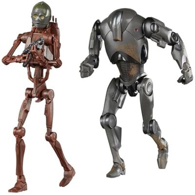 Star Wars Zwarte C-3PO serie met B1 Battle Droid Body en Super Battle Droid figuren, 15 cm, Attack of the Clones Star Wars Zwarte C-3PO serie met B1 Battle Droid Body en Super Battle Droid figuren, 15 cm, Attack of the Clones