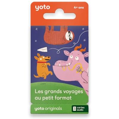 YOTO Les Grands Voyages in klein formaat, audioboekpakket voor kinderen in het Frans, om op verhalenverteller te luisteren, nachtlampje, verhalenbox, Player en Mini, eerste documentaires 4 tot 7 YOTO Les Grands Voyages in klein formaat, audioboekpakket voor kinderen in het Frans, om op verhalenverteller te luisteren, nachtlampje, verhalenbox, Player en Mini, eerste documentaires 4 tot 7