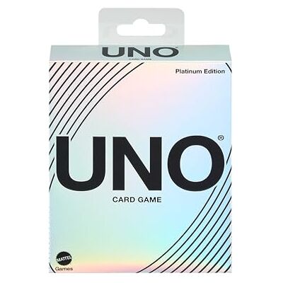 Mattel Uno HPY61 Platinum Edition Premium verzamelkaartspel voor familiefeesten, spelavonden, reizen, kamperen en feestjes Mattel Uno HPY61 Platinum Edition Premium verzamelkaartspel voor familiefeesten, spelavonden, reizen, kamperen en feestjes