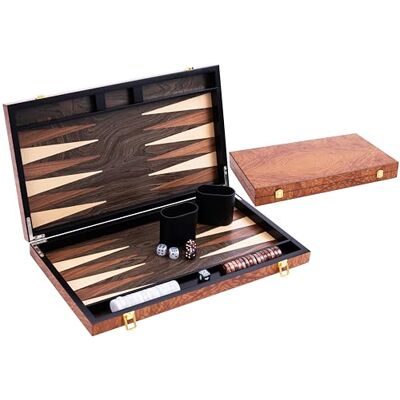 Engelhart 250541 Grote luxe backgammon 18 inch gelakt rozenhout elegant gezelschapsspel verfijnd cadeau 57 x 46 x 3 cm (open) houten spellen 2 spelers vanaf 6 jaar Engelhart 250541 Grote luxe backgammon 18 inch gelakt rozenhout elegant gezelschapsspel verfijnd cadeau 57 x 46 x 3 cm (open) houten spellen 2 spelers vanaf 6 jaar