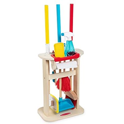 Melissa & Doug Spin & Span houten speelgoedreinigingsset (11 stuks), reinigingsspeelgoed voor kinderen, houten spellen, rollenspeelgoed, Montessori-spel, 3+, cadeau voor jongens of meisjes Melissa & Doug Spin & Span houten speelgoedreinigingsset (11 stuks), reinigingsspeelgoed voor kinderen, houten spellen, rollenspeelgoed, Montessori-spel, 3+, cadeau voor jongens of meisjes
